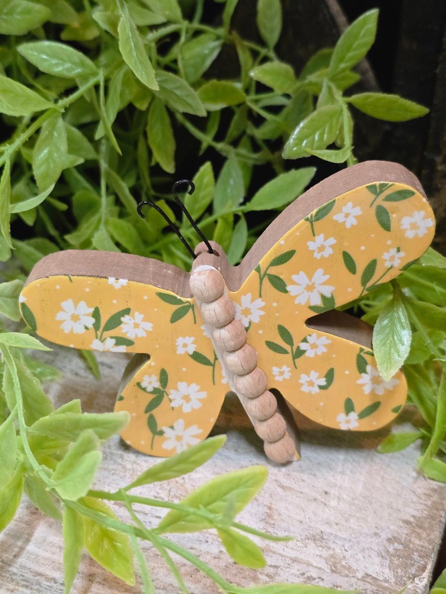 Printed Yellow Butterfly