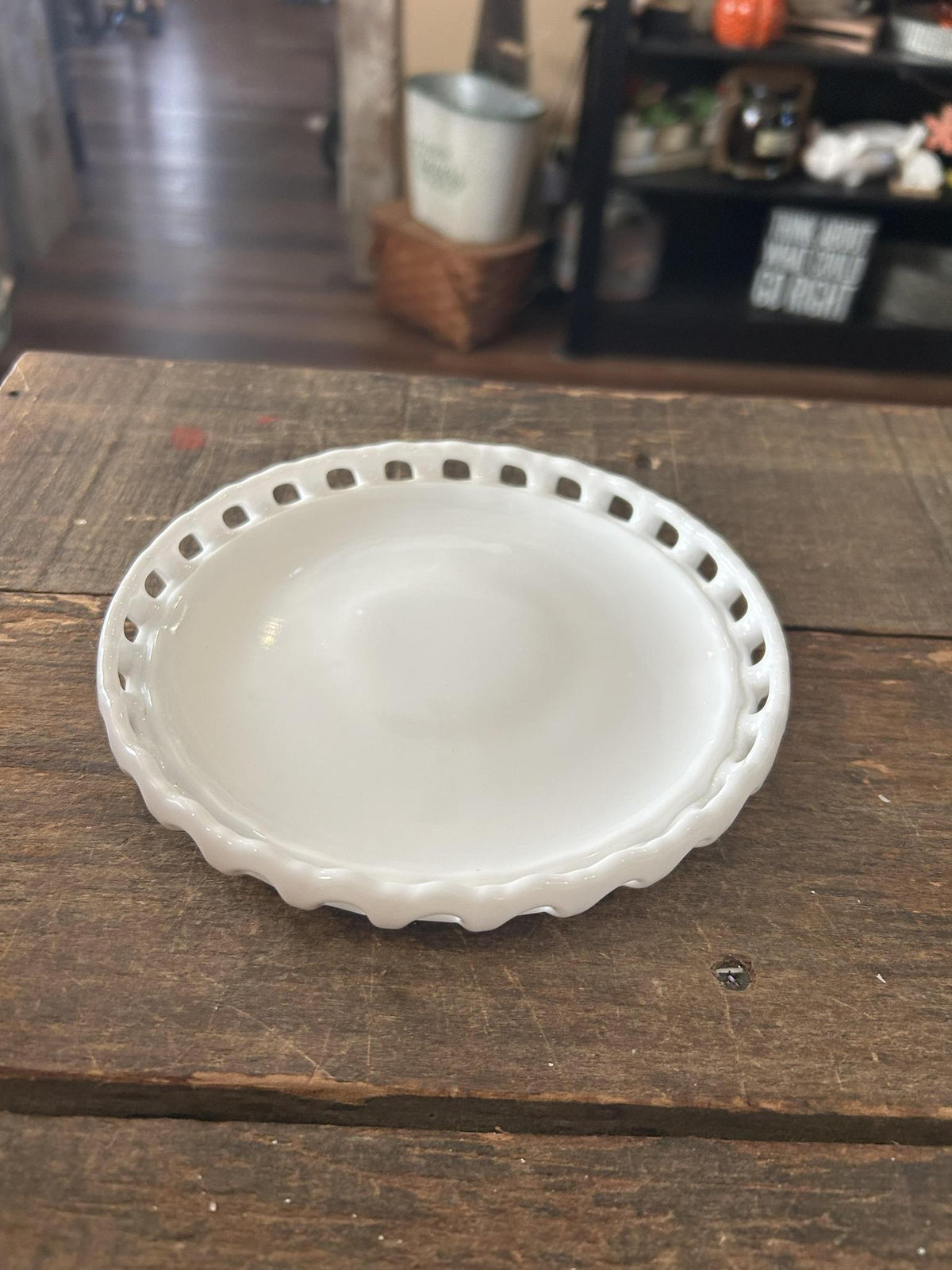 Fostoria Milk Glass "Randolph" Pattern Plate