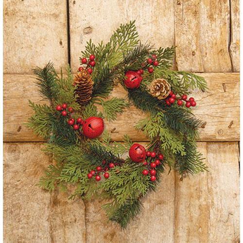 Jingle Pine Candle Wreath