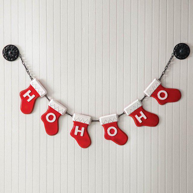 Ho Ho Ho Stocking Garland