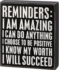 Reminders: I Am Amazing Sign