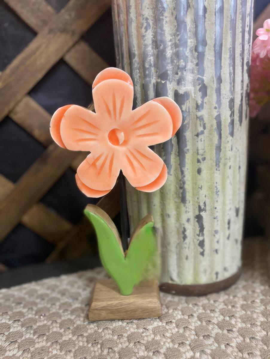 Orange Wooden Flower