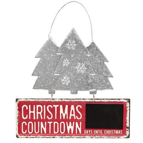 Christmas Countdown Sign With Trees