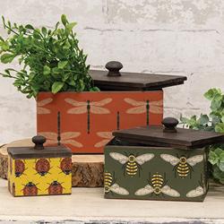 Medium Garden Bug Metal Box