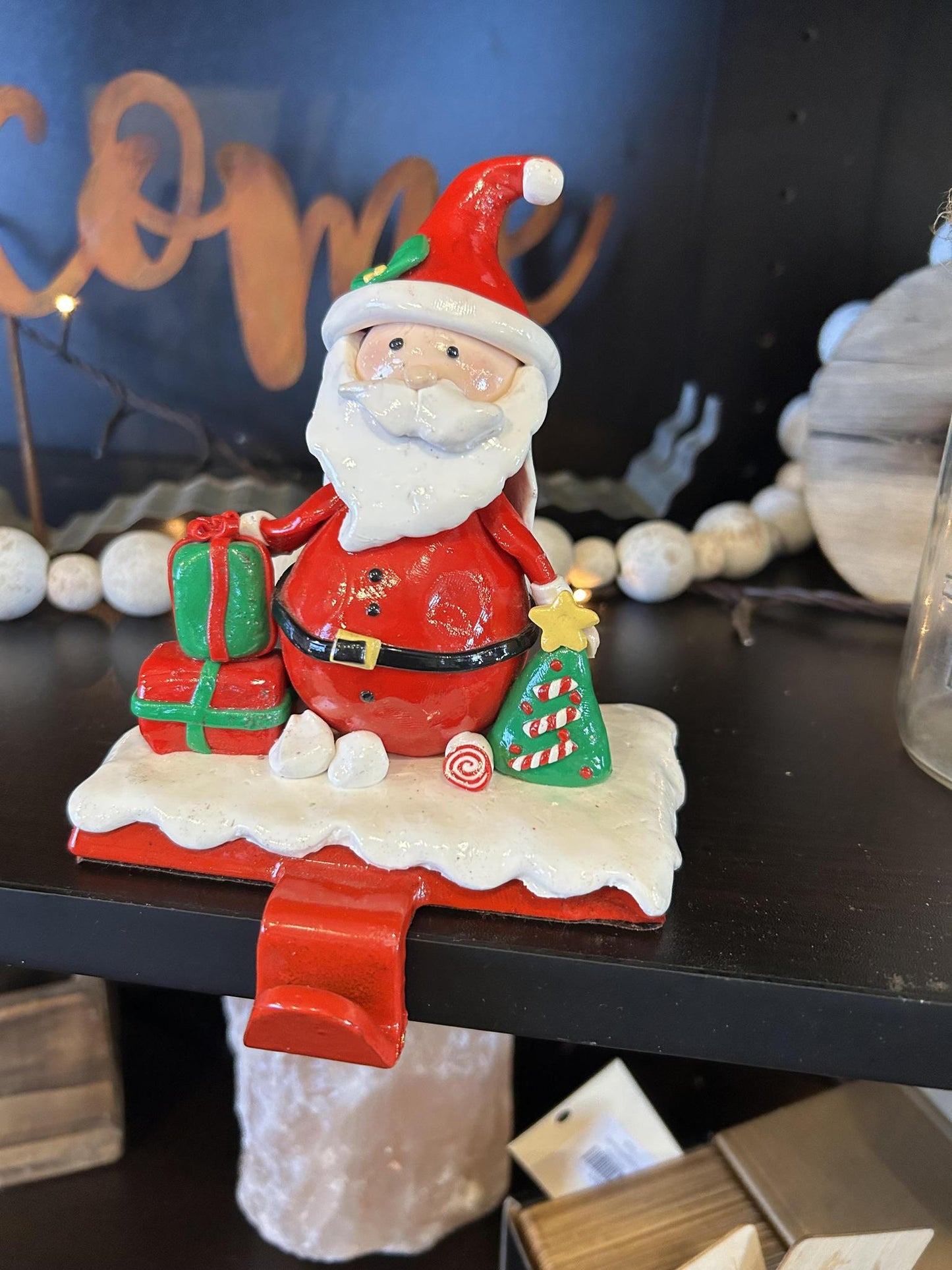 Resin Santa Stocking Holder