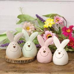 Roly Poly Ceramic Easter Bunny
