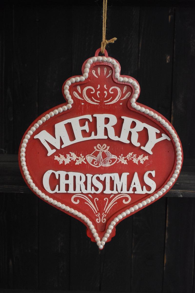 Beaded Merry Christmas Bulb