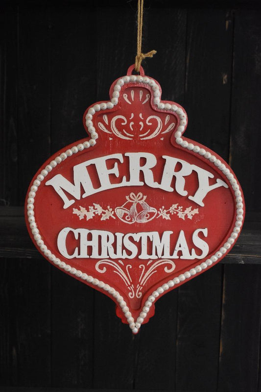 Beaded Merry Christmas Bulb