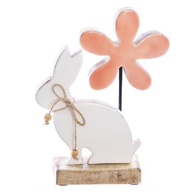 Enamel Bunny With Flower