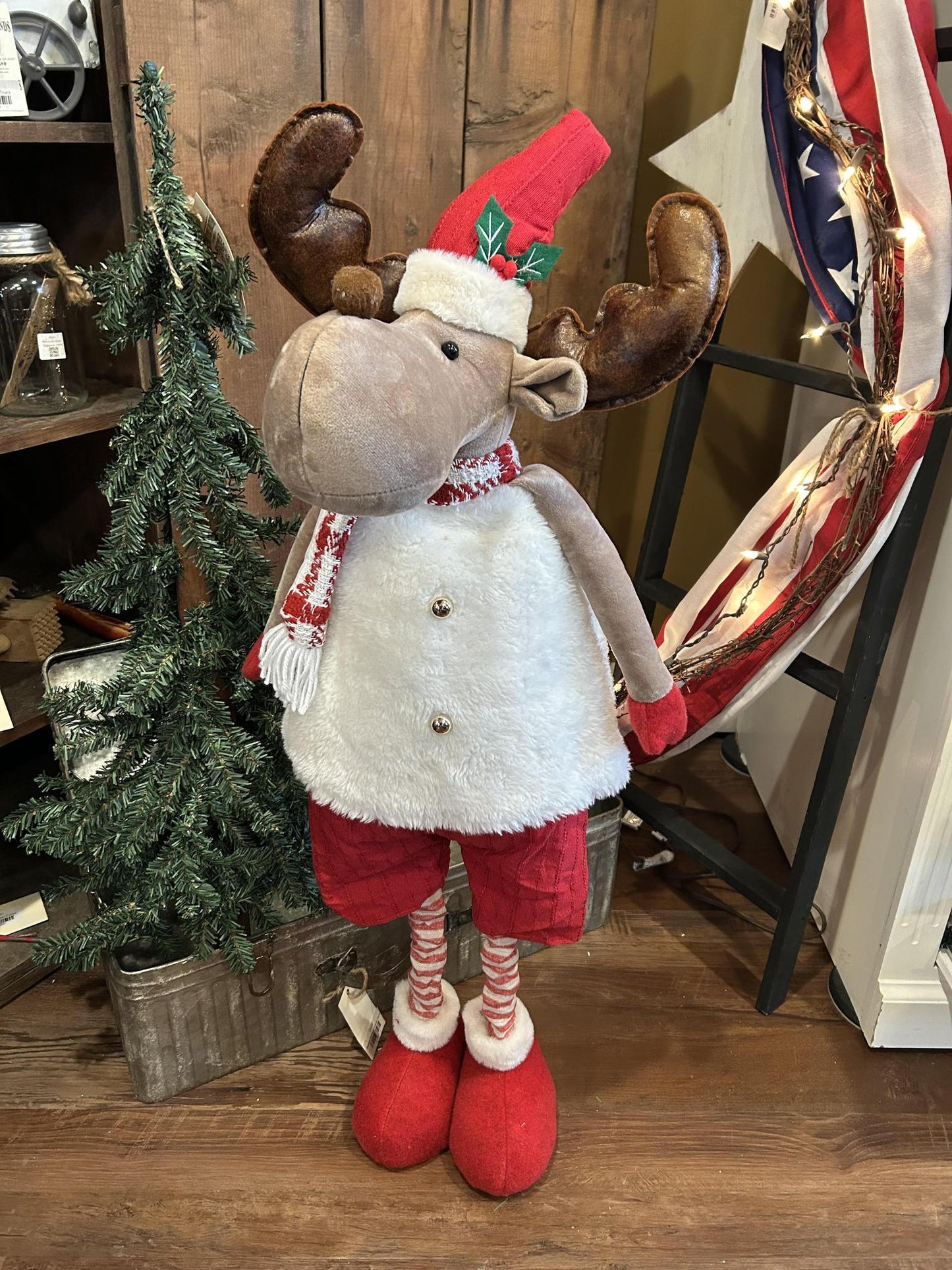 Standing Moose With Adjustable Legs