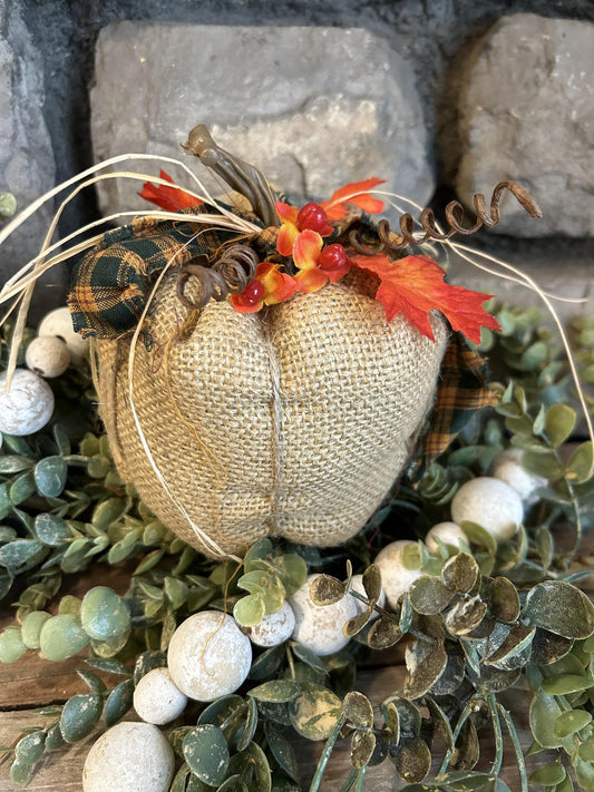 Medium Burlap Pumpkin