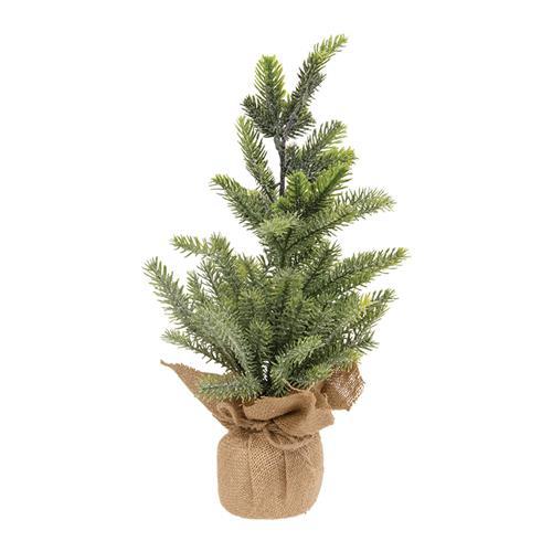 Glittered Pine Tree With Burlap Base