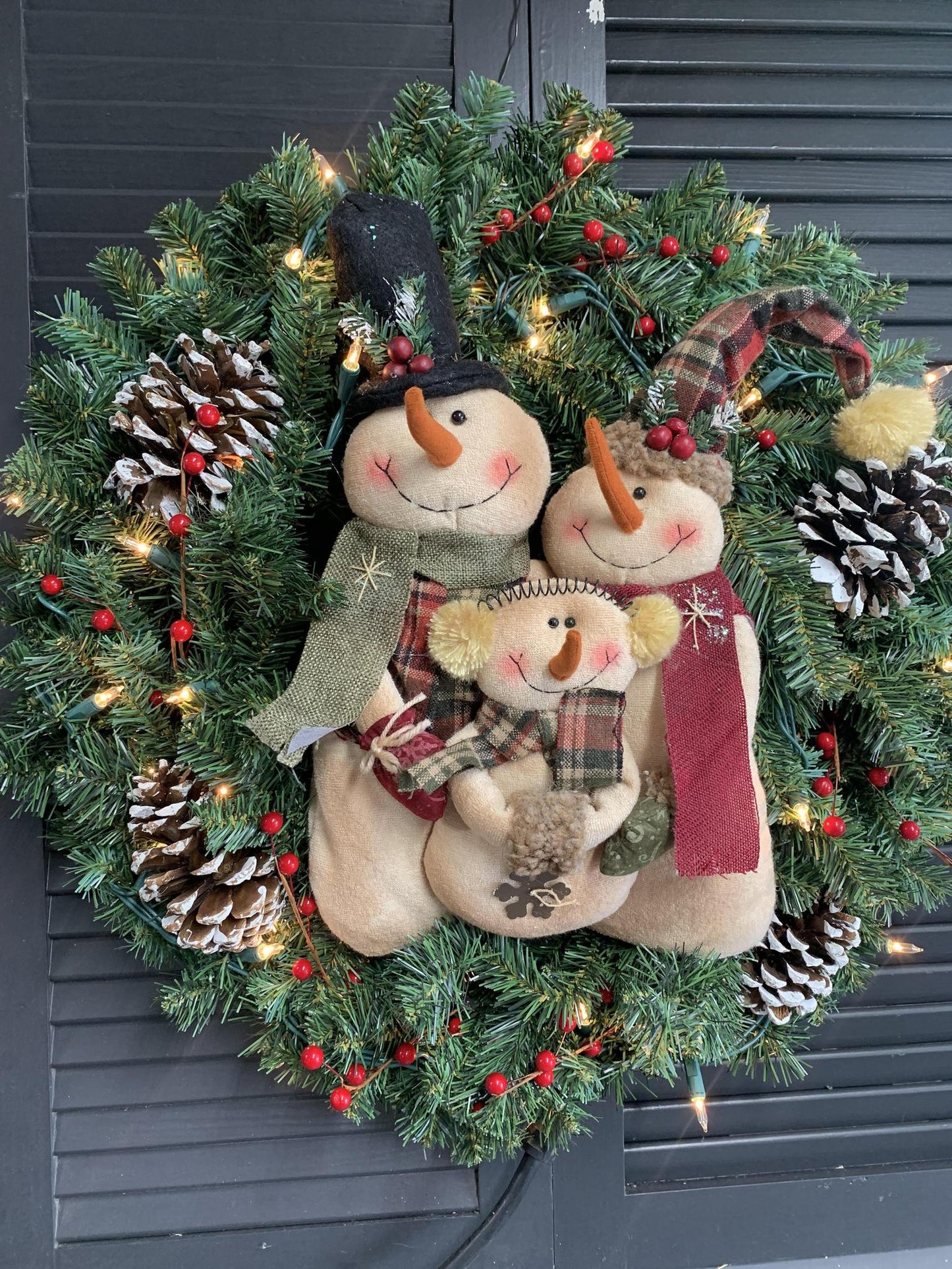 Snowy Day Snowman Wreath