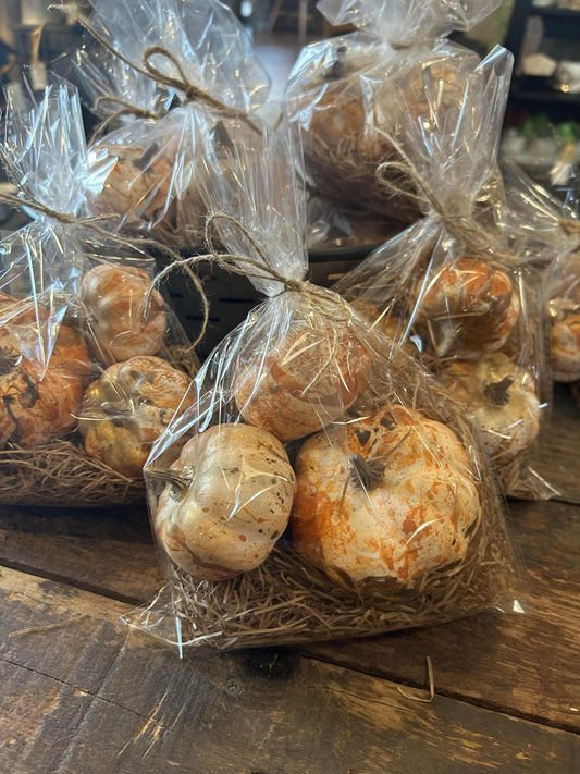 Set of 3 Hand Painted Pumpkins