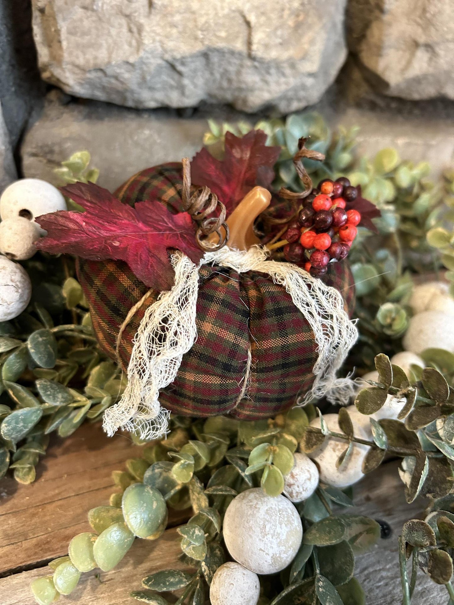 Small Homespun Pumpkin