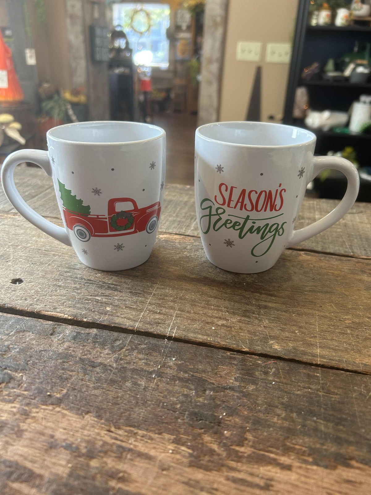 Season's Greetings-Red Truck Coffee Mug