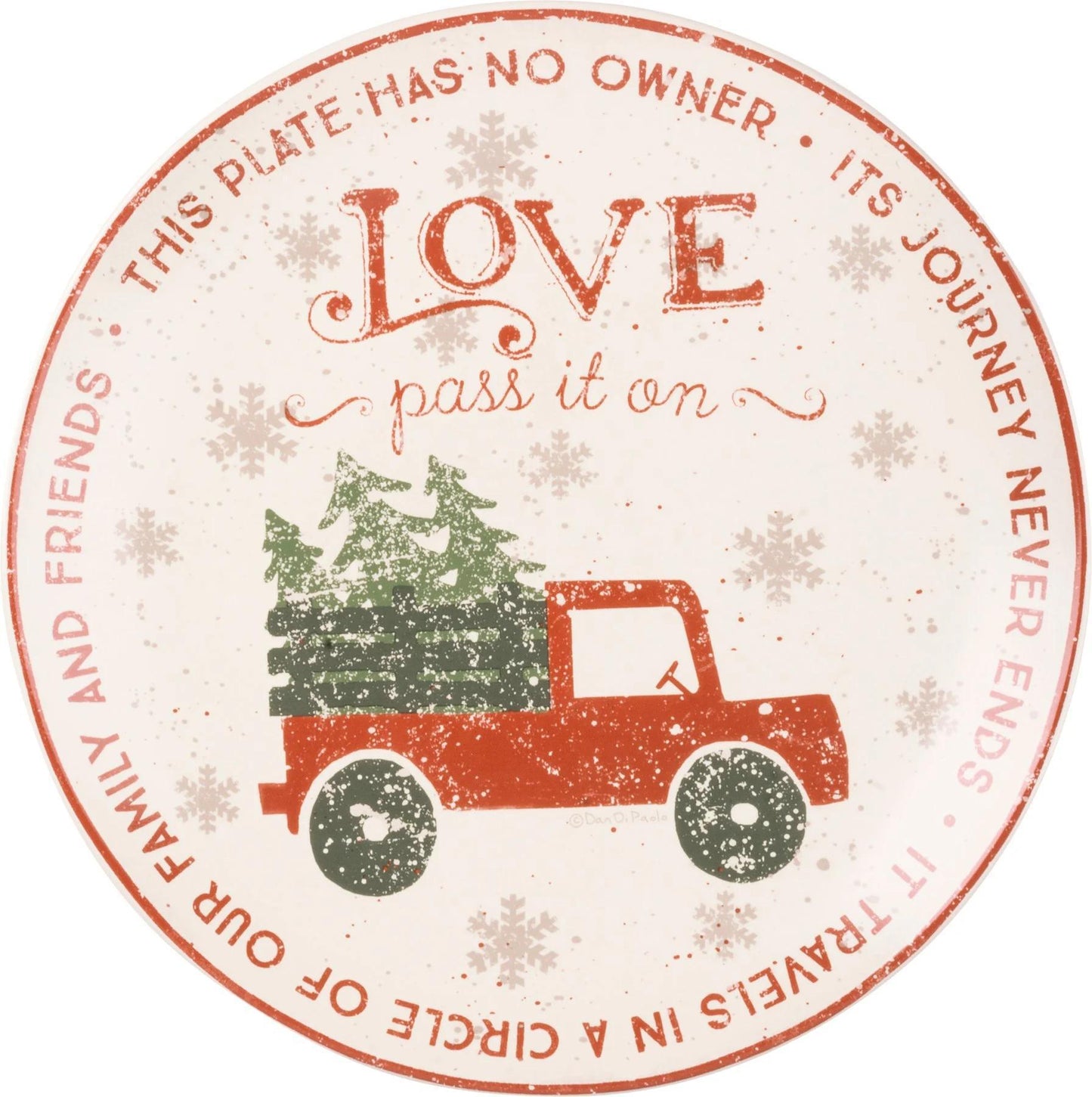 Red Truck Giving Plate