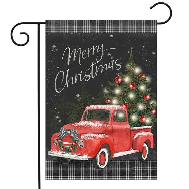Garden Flag - Merry Christmas Classic Christmas Pick Up