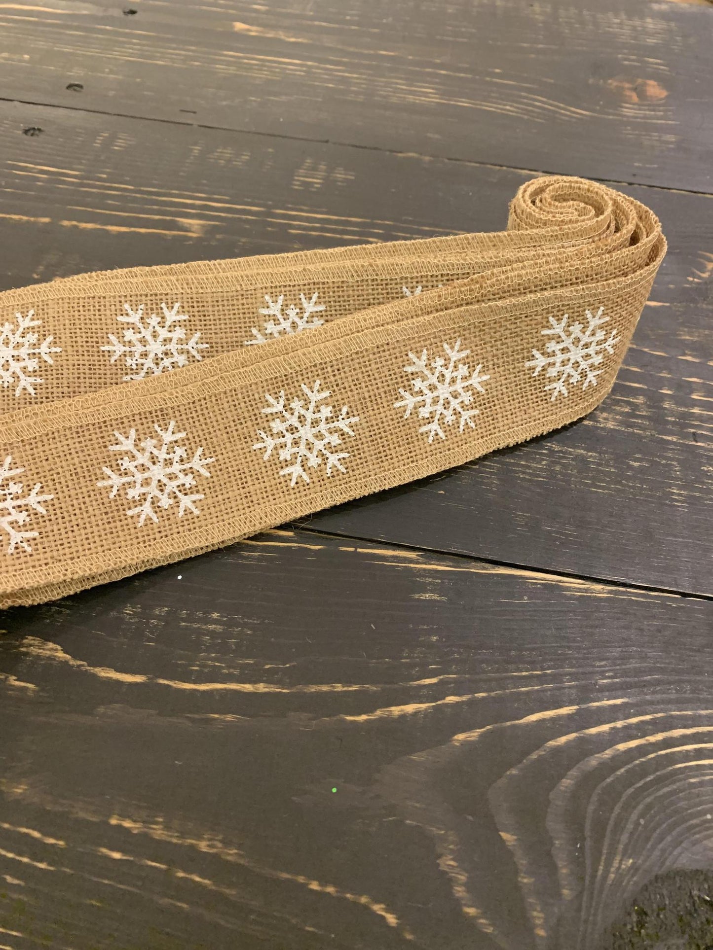 Burlap Snowflake Garland