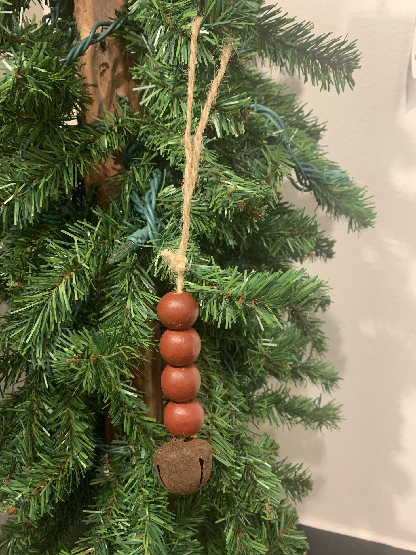 Red Bead Jingle Bell Ornament