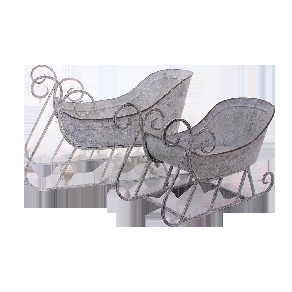 Large Whitewashed Sleigh