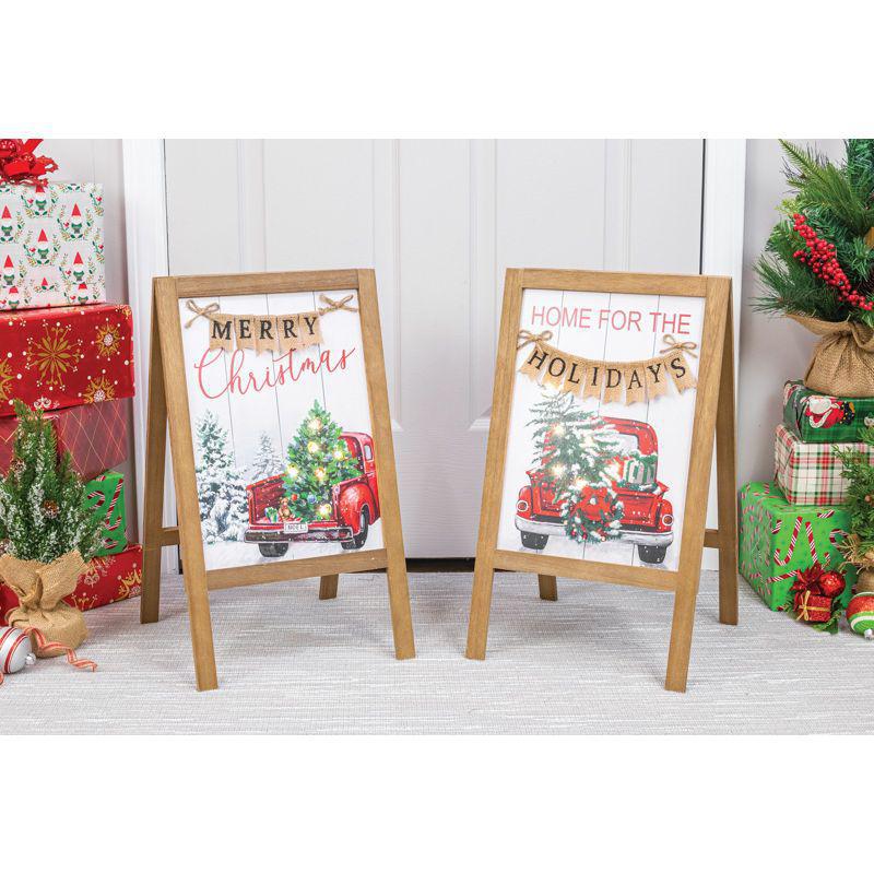 Banner Truck Easel with Lights