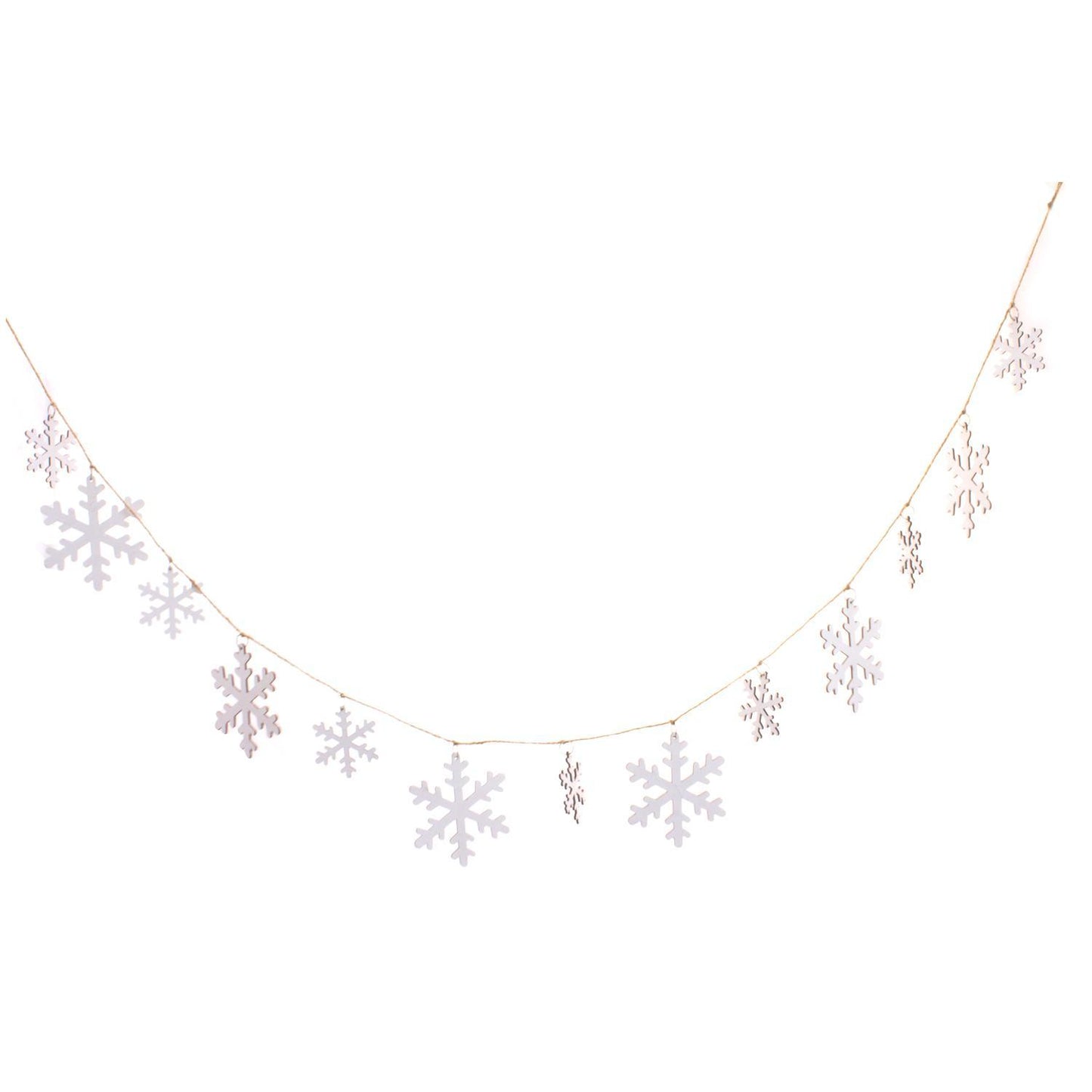 Wooden Snowflake Garland