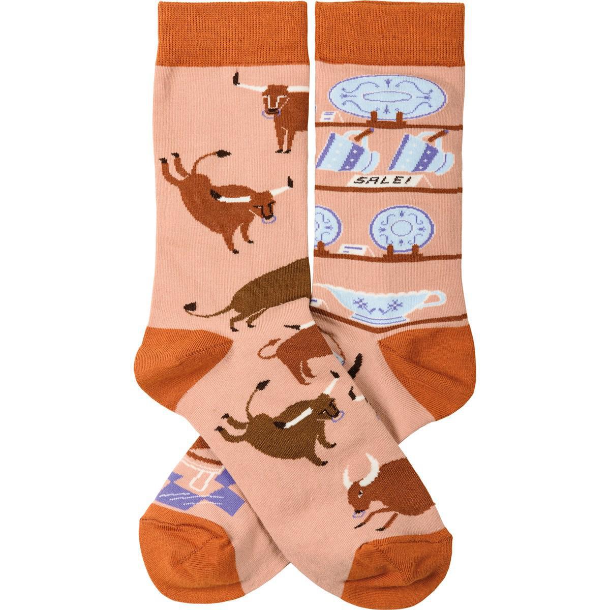 Bull & China Shop Socks