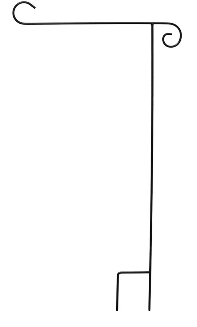 Garden Flag Stand Black Wrought Iron