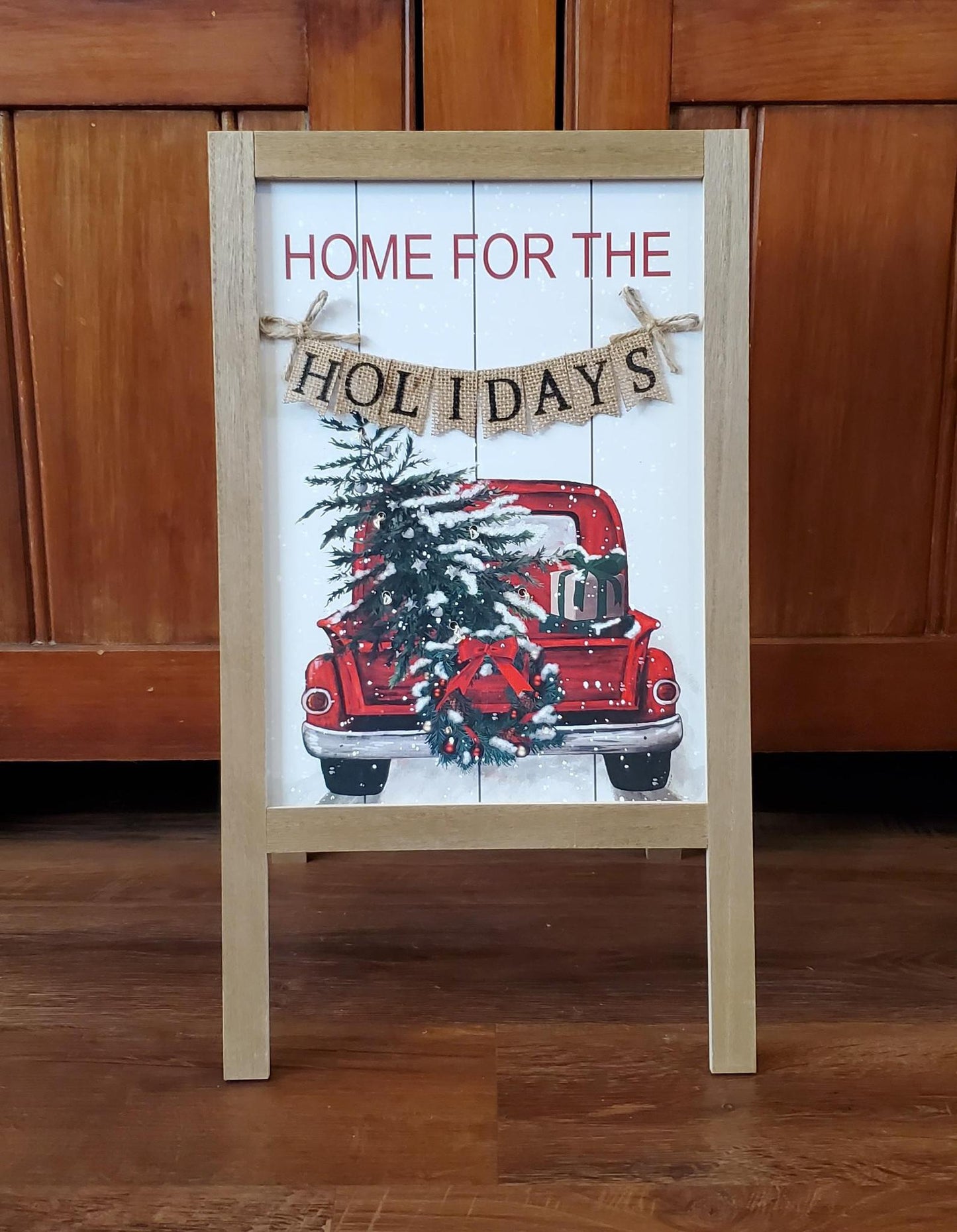 Banner Truck Easel with Lights