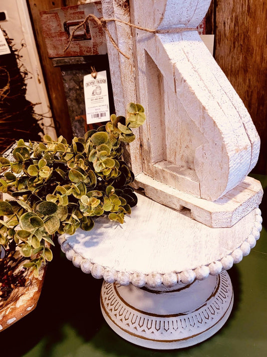 Large White Candle Riser