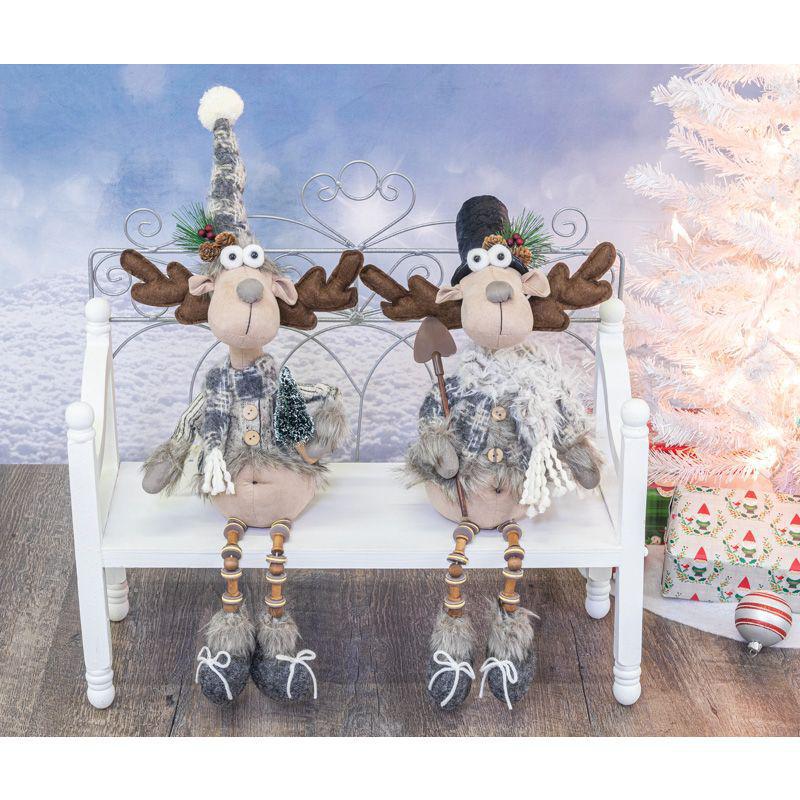 Winter Moose with Button Legs