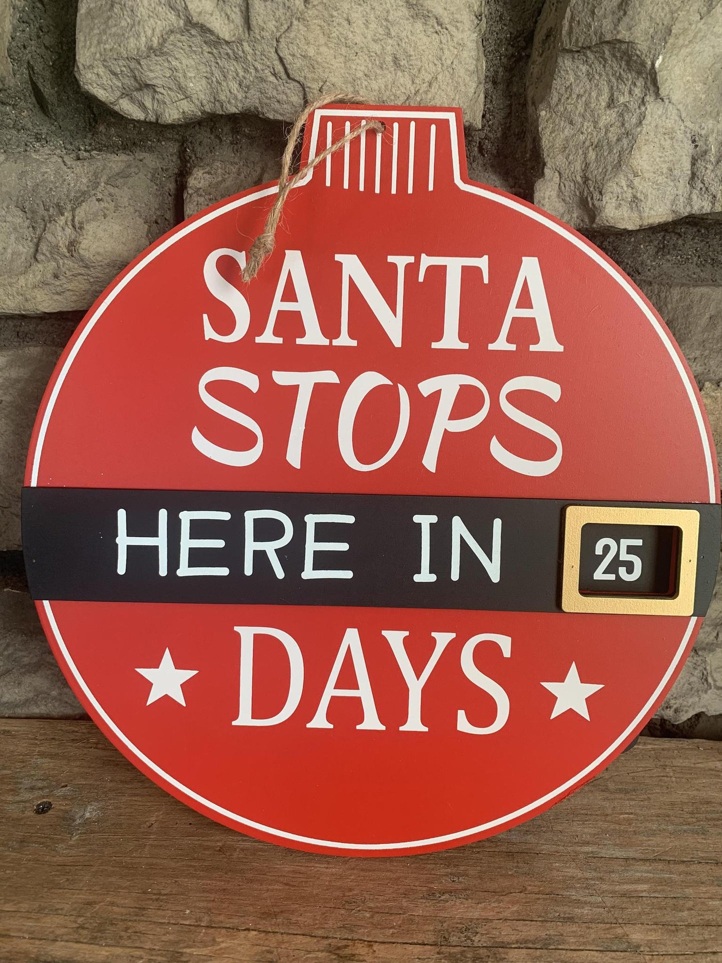 Santa Stops Here Sign
