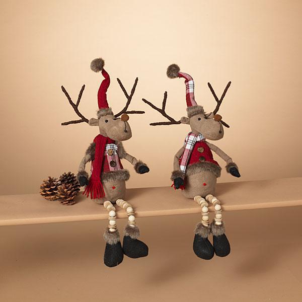 Moose Sitter With Bead Legs
