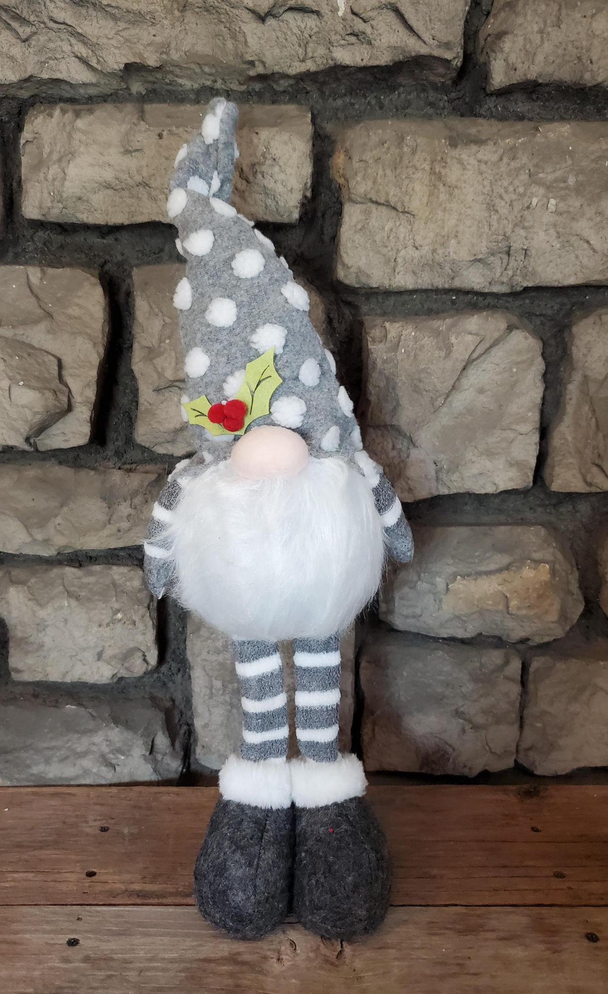 Sprightly Winter Standing Gnome with Light