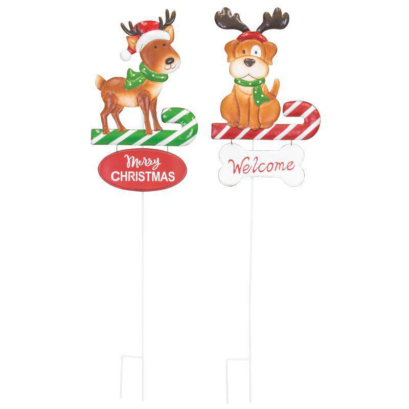 Candy Cane Dog Stake