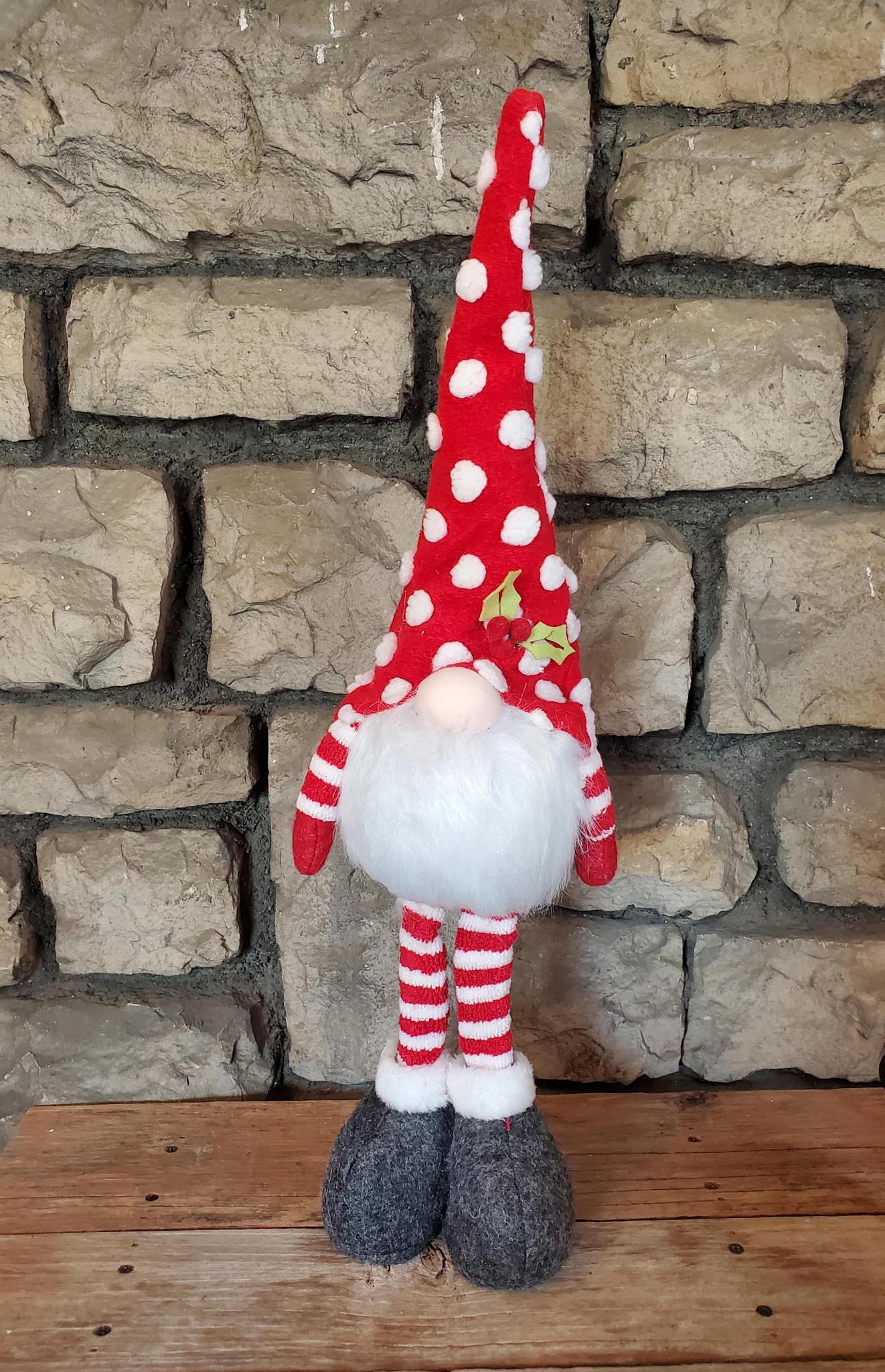 Sprightly Winter Standing Gnome with Light