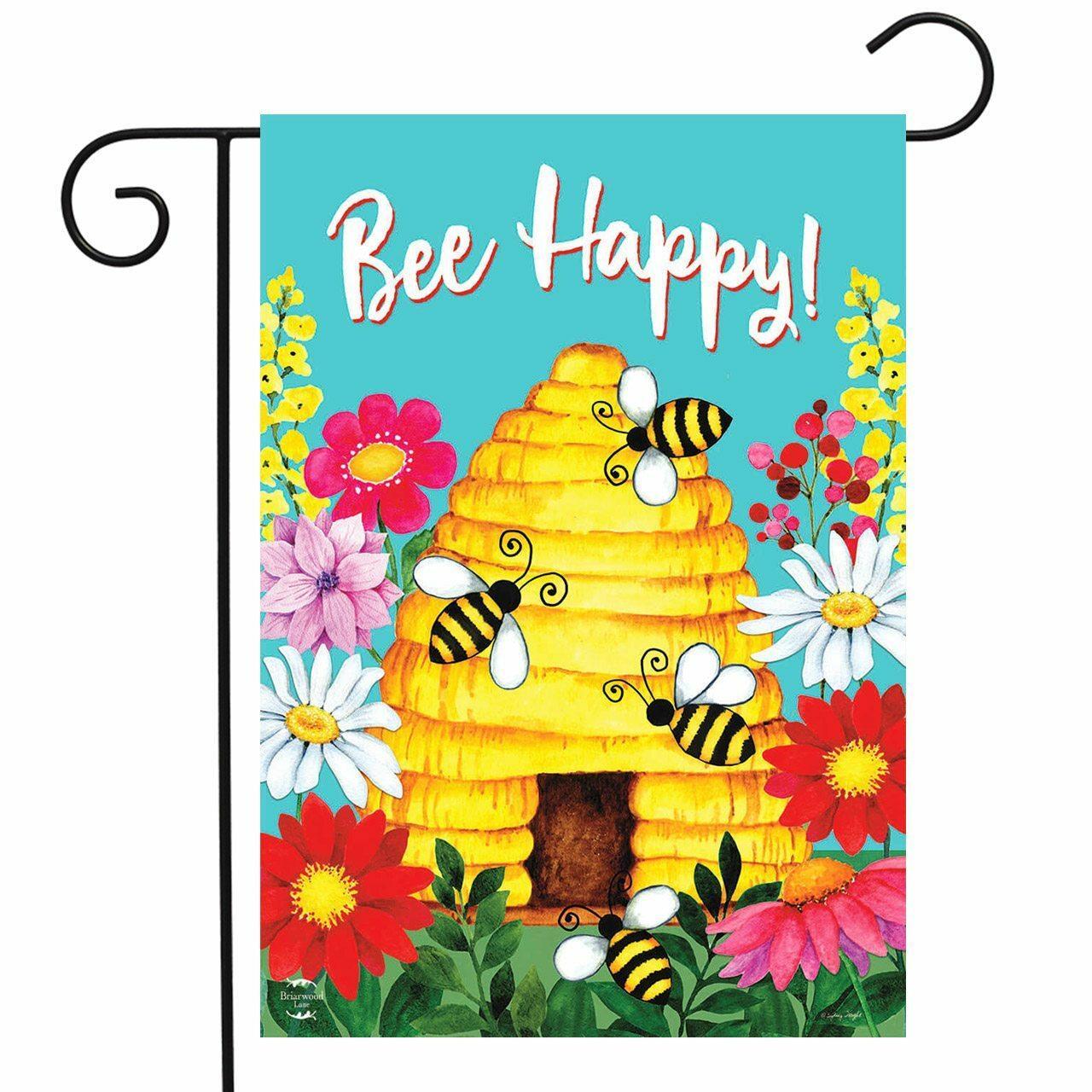 Garden Flag - Bee Happy Hive