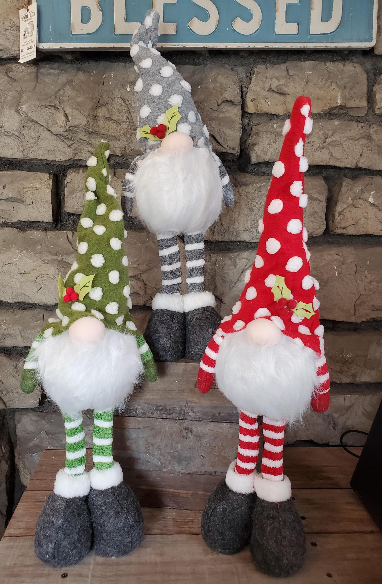 Sprightly Winter Standing Gnome with Light