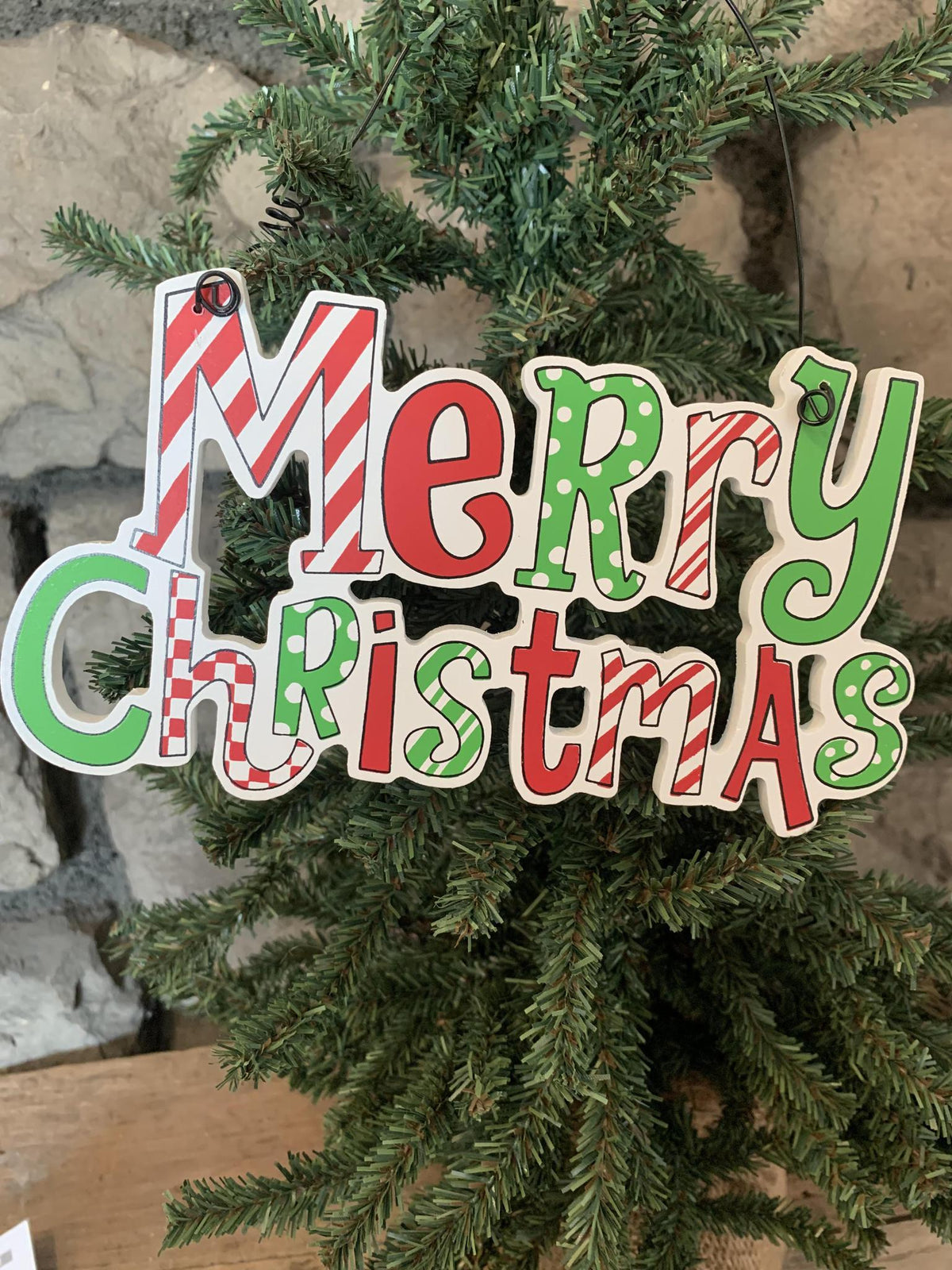 Wood Holiday Sign Ornament