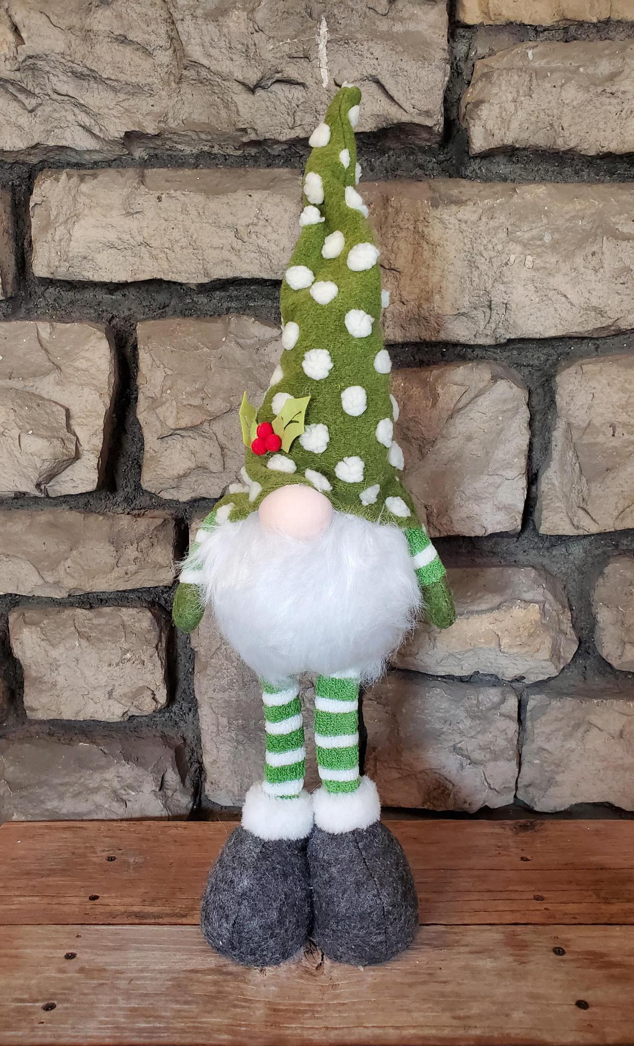 Sprightly Winter Standing Gnome with Light