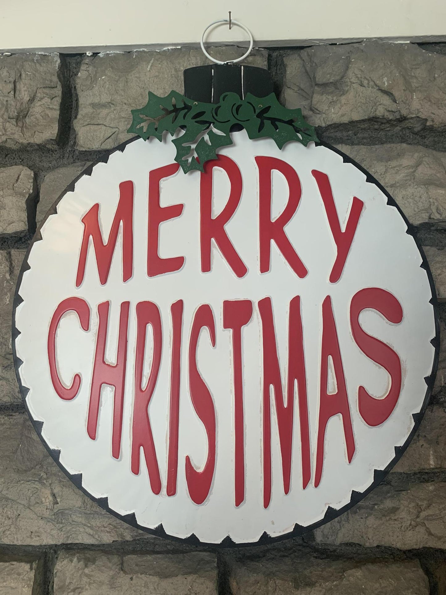 Large Merry Christmas Bulb