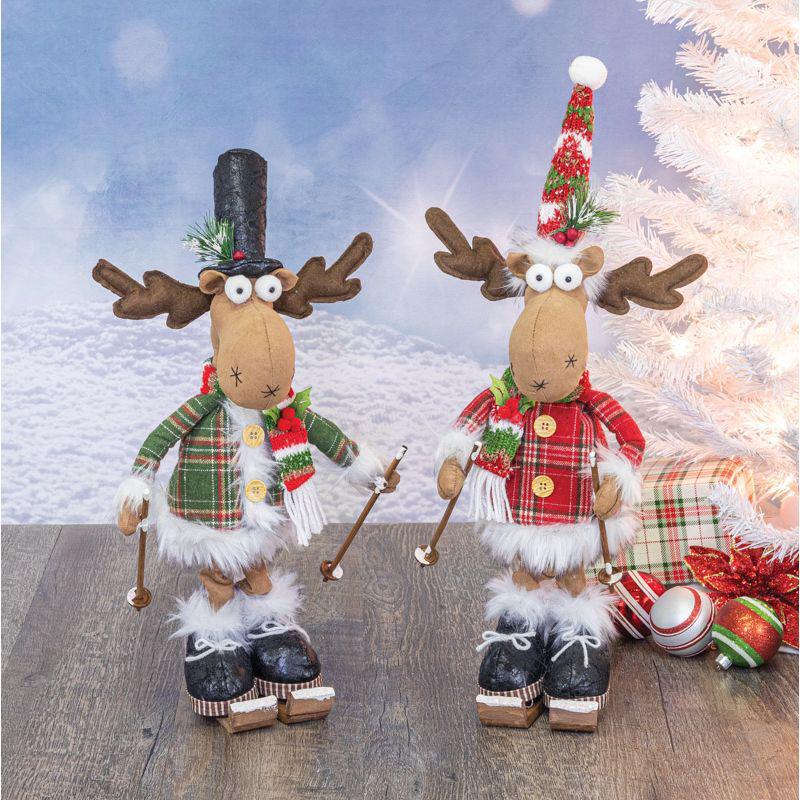 North Pole Bobble Moose Skier