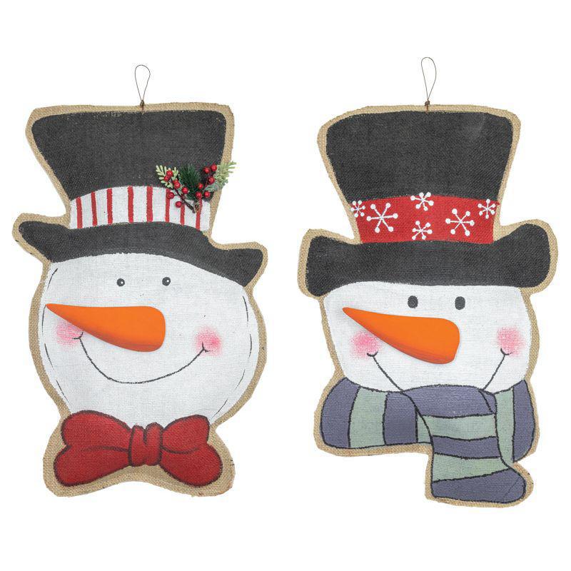Burlap Snowman