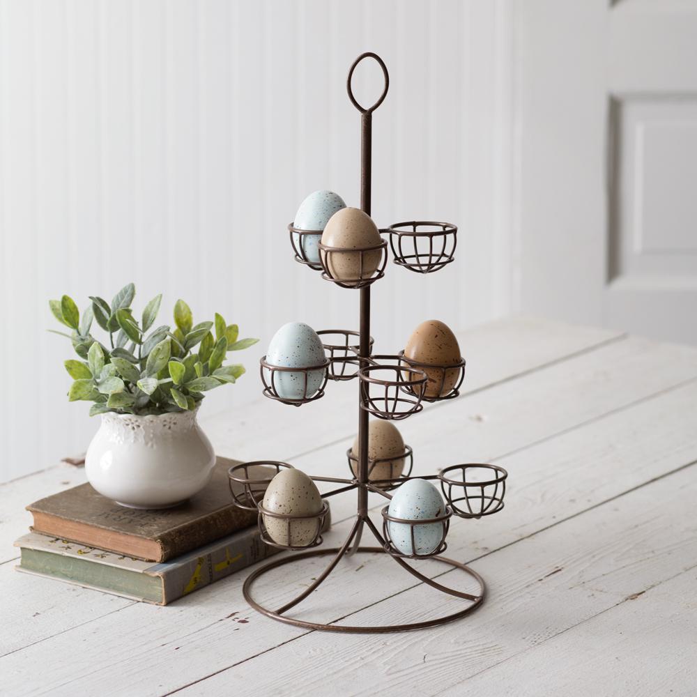 Vintage Inspired Nickel Egg Tree