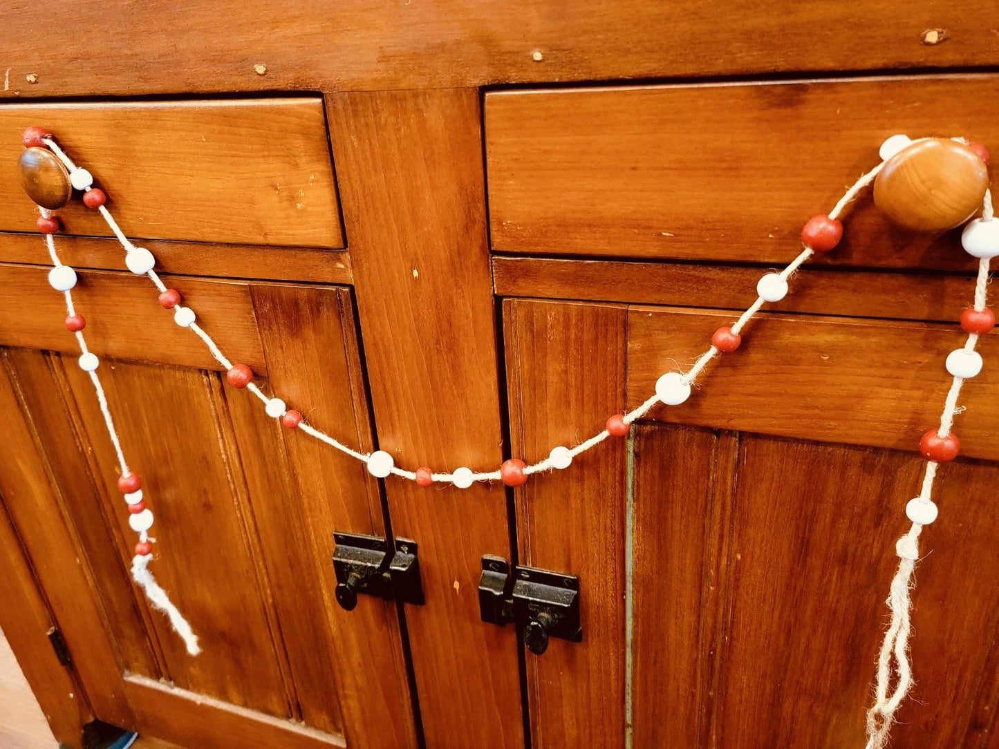 Red & White Bead Garland