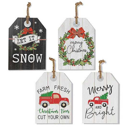 Wood Holiday Wall Hanging