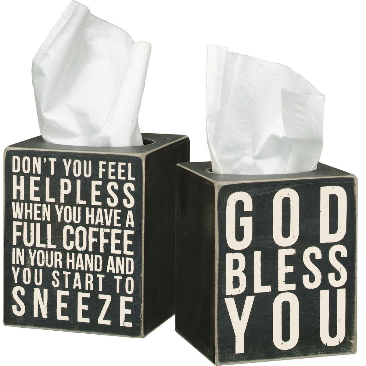 Tall Tissue Box - God Bless You