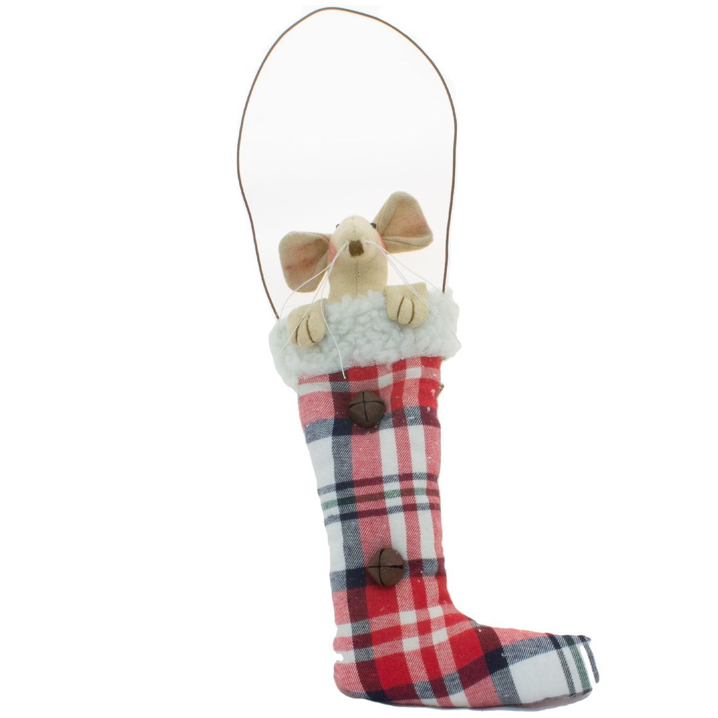 Christmas Mouse Plaid Stocking