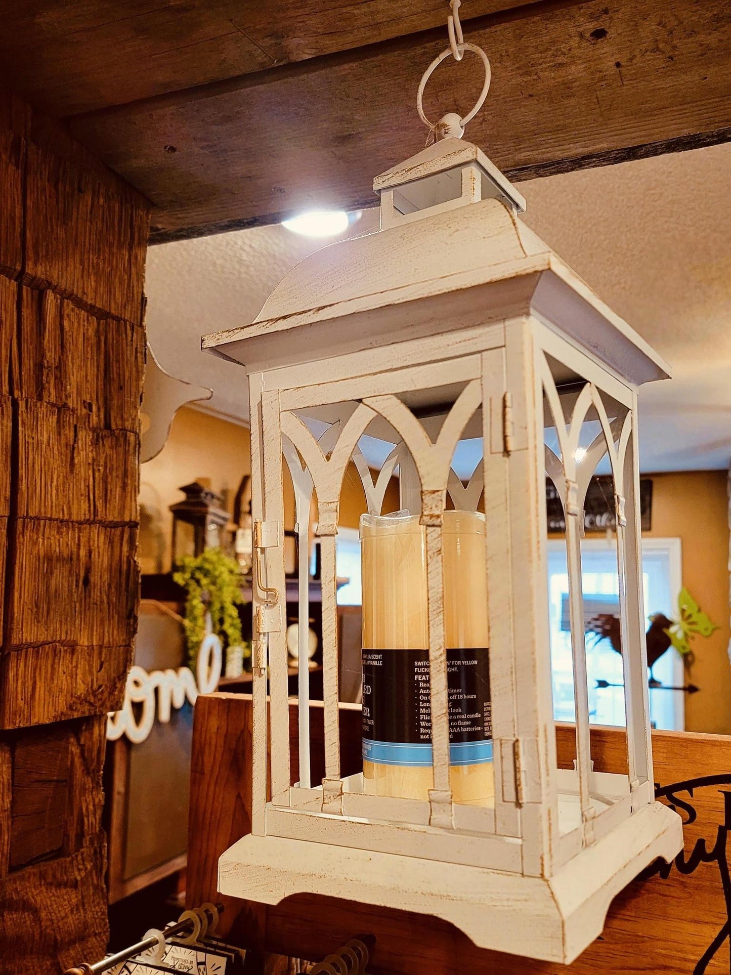 Small Tall White Lantern